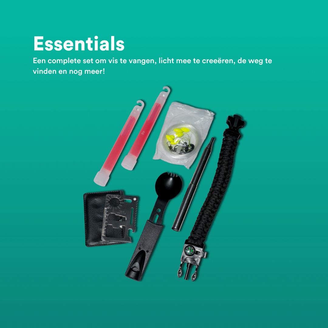 Noodpakket Basis | 3-in-1 EHBO, noodradio & survivalset